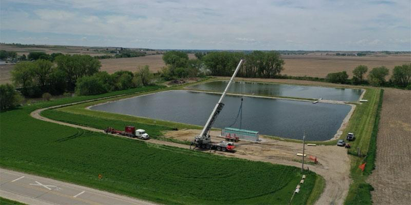 Lagoon under construction